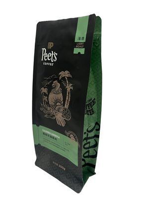 Bolsa de café laminada de papel metalizado con capacidad de 100 g-1 kg