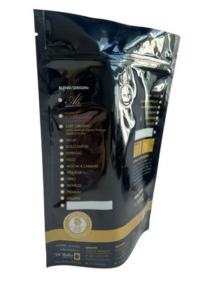 Bolso de embalaje de café impreso personalizado con cremallera y válvula
