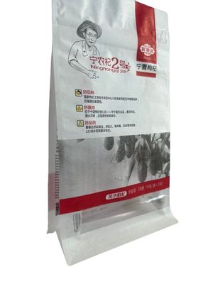 Bolso de papel blanco para arroz con cremallera
