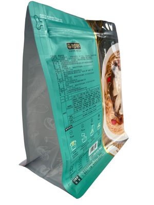 Bolso de fondo plano de grado alimenticio con cremallera PET / VMPET / PE impreso a medida
