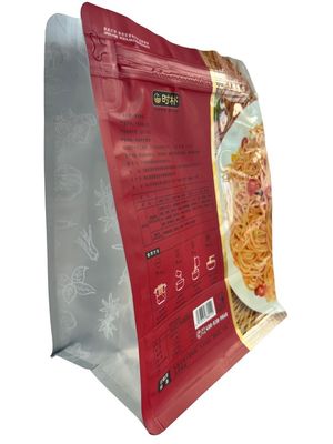 Excelente rendimiento de pie Bolsas de fondo plano con plástico múltiple