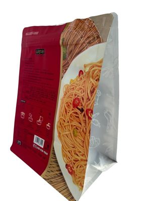 Excelente rendimiento de pie Bolsas de fondo plano con plástico múltiple