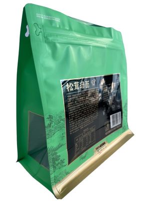 Bolsas de superficie plana con material de papel para envases de alimentos secos