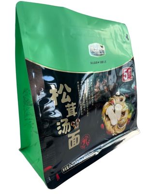 Bolsas de superficie plana con material de papel para envases de alimentos secos