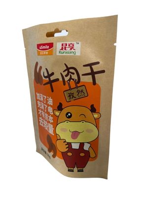OEM Papel Kraft aceptado Bolsas para comer con impresión CMYK