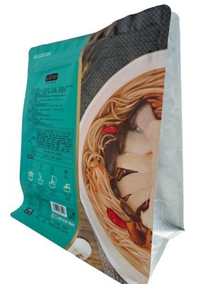 Bolso de fondo plano de grado alimenticio con cremallera PET / VMPET / PE impreso a medida
